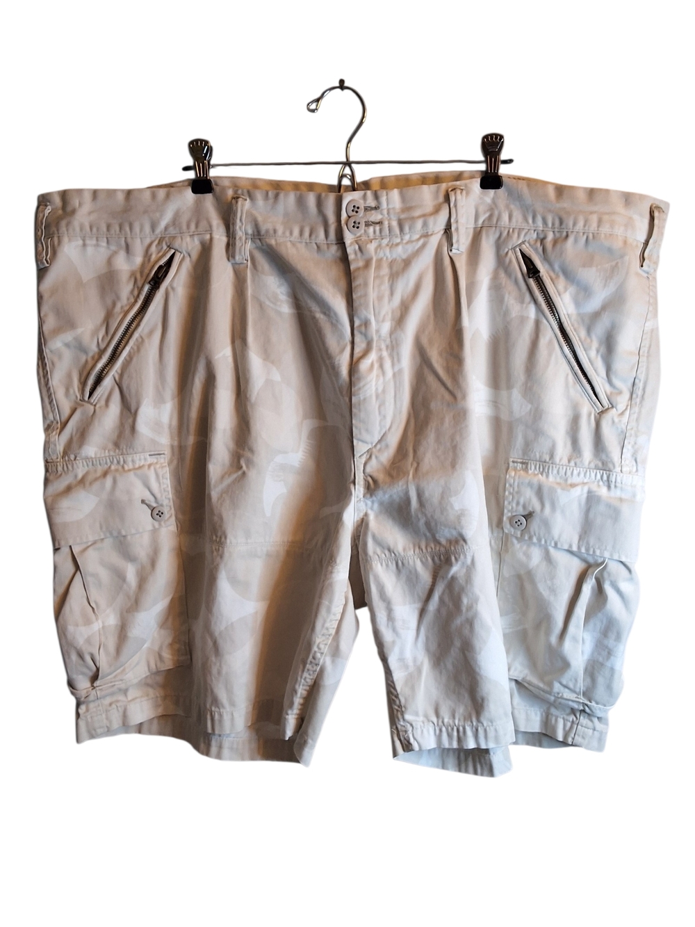 Men's Light Beige Cargo Shorts - Casual Utility Style Ralp Lauren Sz 50